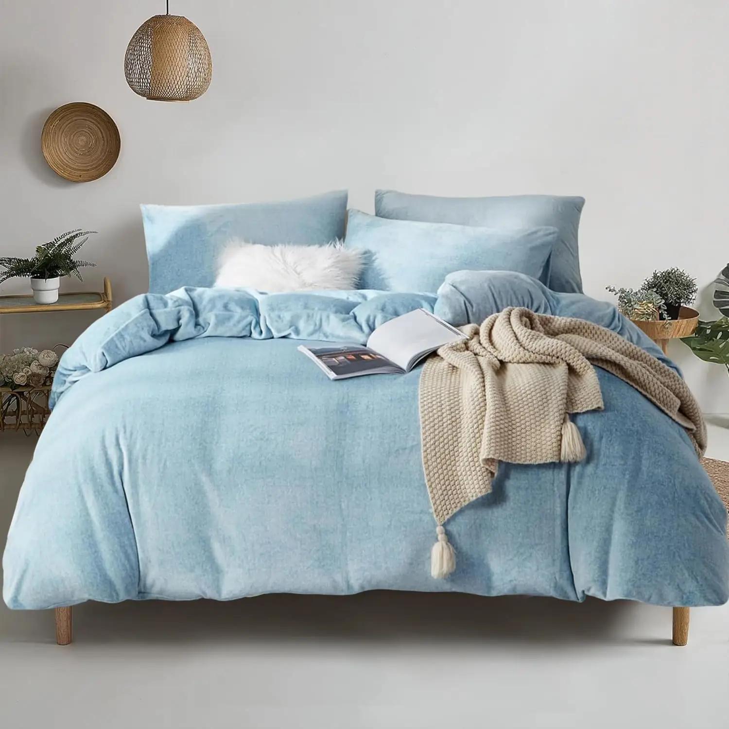 YASMENG pehme mikrofliisvoodipesu 220×240 cm – soe talveks