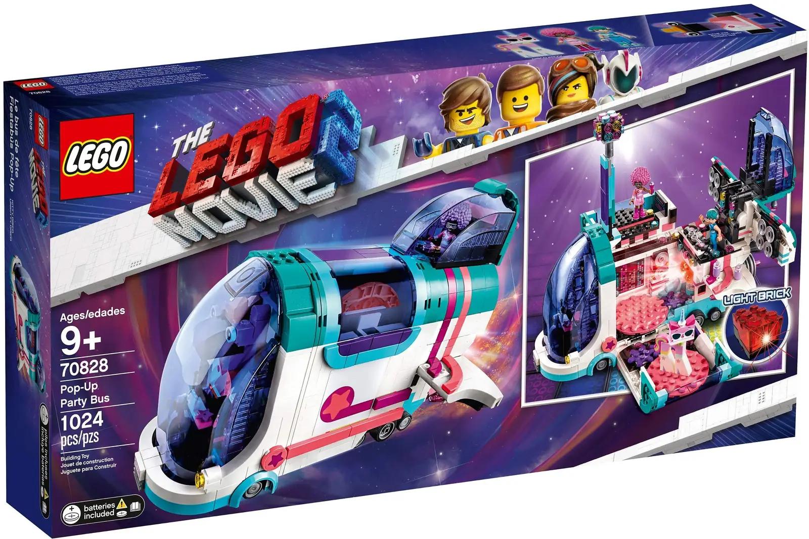 LEGO pop-up peobuss lastele – mitmekesine mängukomplekt 70828 – pakend ja tarvikud