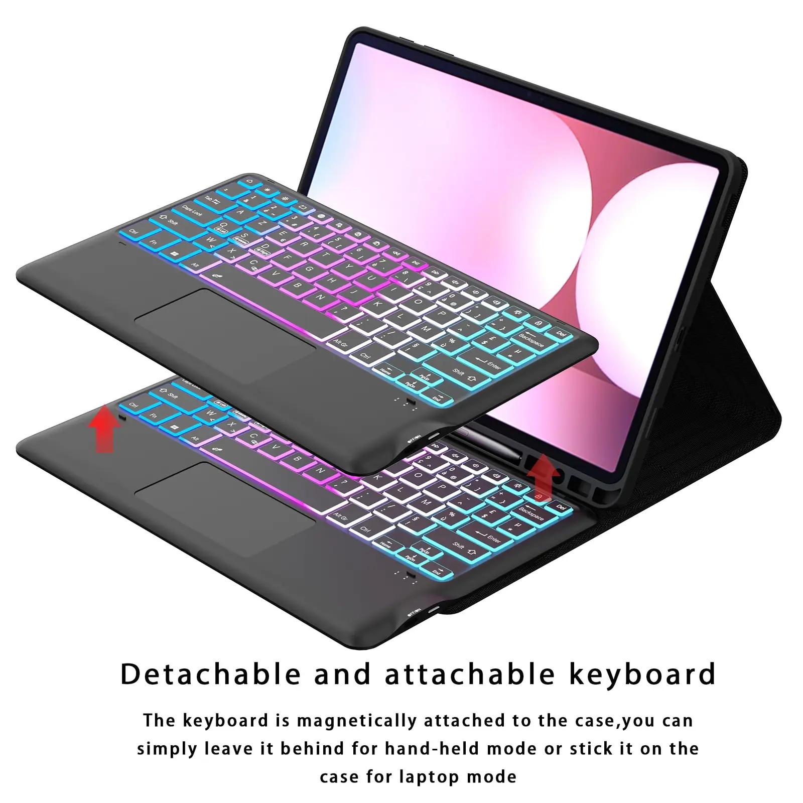VANKEYPAD nahkne klahvikate Tab S10+ 12,4″ – valgustusega – pilt 7
