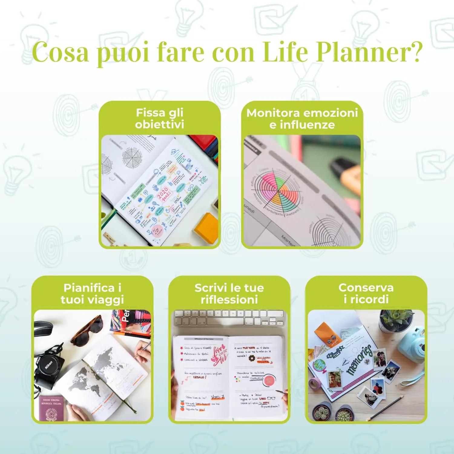 Life Planner Plan It, Do It! sinine motivatsiooni- ja päevaplaa – pakend ja tarvikud