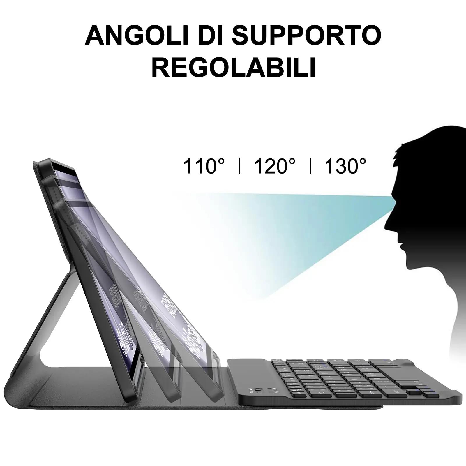 JADEMALL kaitsev klahvikate ja Bluetooth-tastatuur Tab A9+ 11″ – kasutusnäide
