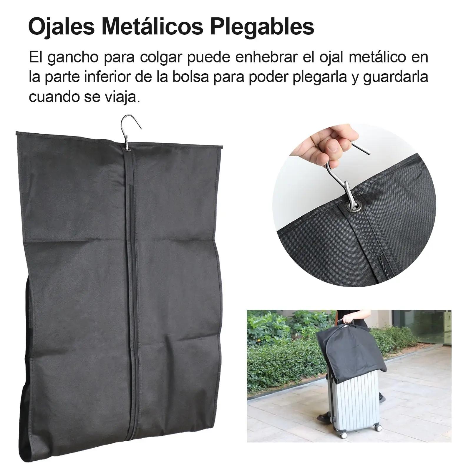 BOMEI PACK stiilne must riidekott 160 x 60 cm – tolmukaitse – pilt 6