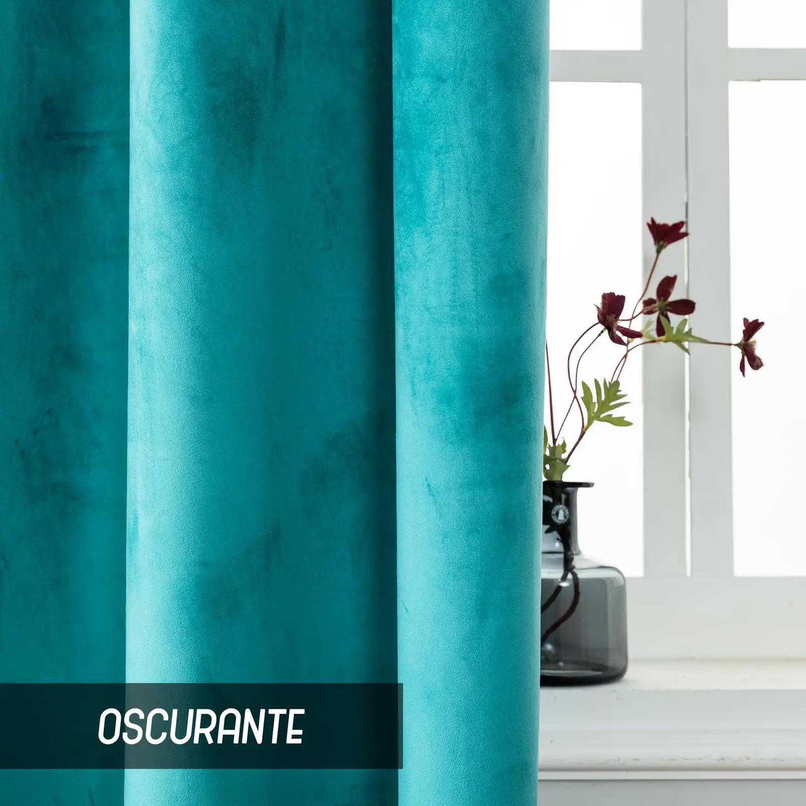 GIRASOLE HOME termokardinad turvaline valguse juhtimine, türkiis – lisavaade