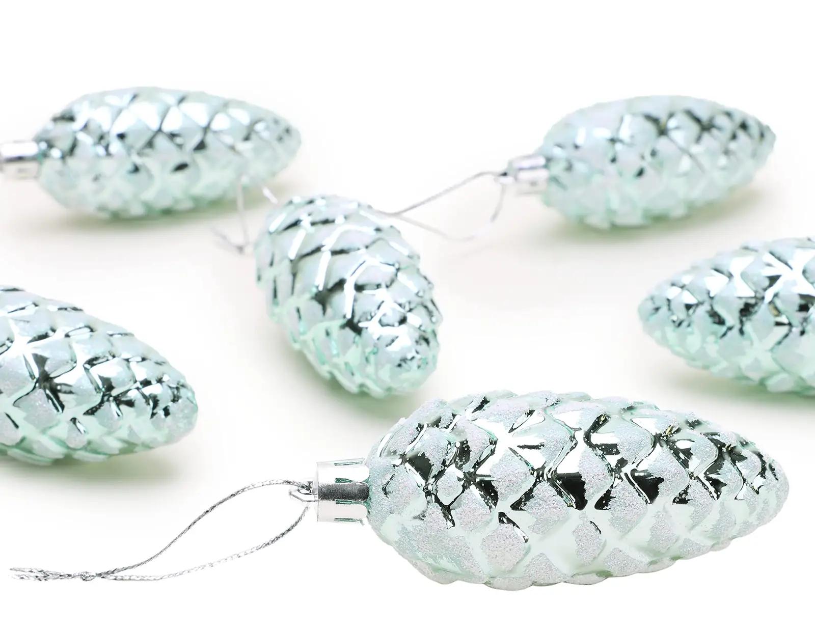 Christmas Concepts mintroheline klaasita kuuseehe 6tk komplekt – pakend ja tarvikud