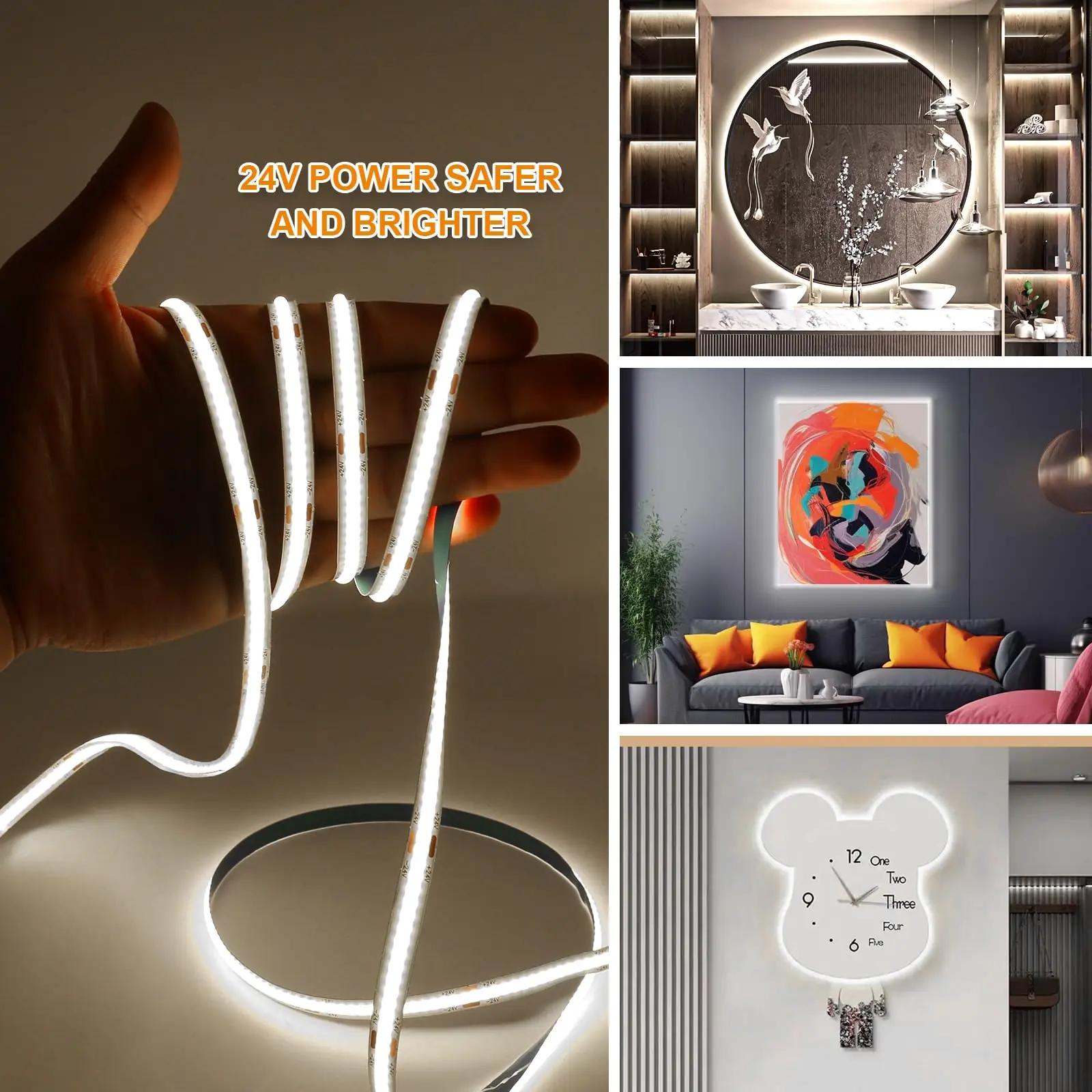 LUXONIC LED-riba 10 m külmvalge COB – painduv ja ere – pilt 6