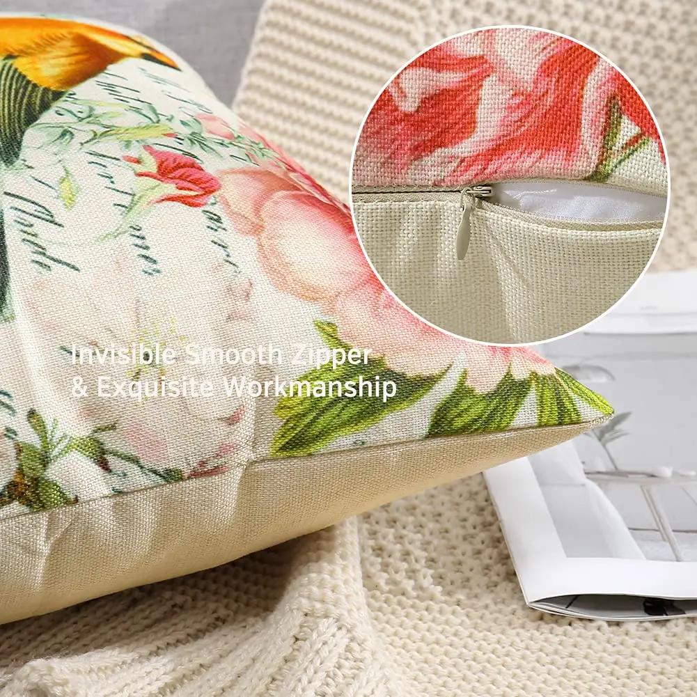 JOTOM veekindlad aiatekstiilid 45×45 cm – lillemotiiviga komplekt – kasutusnäide
