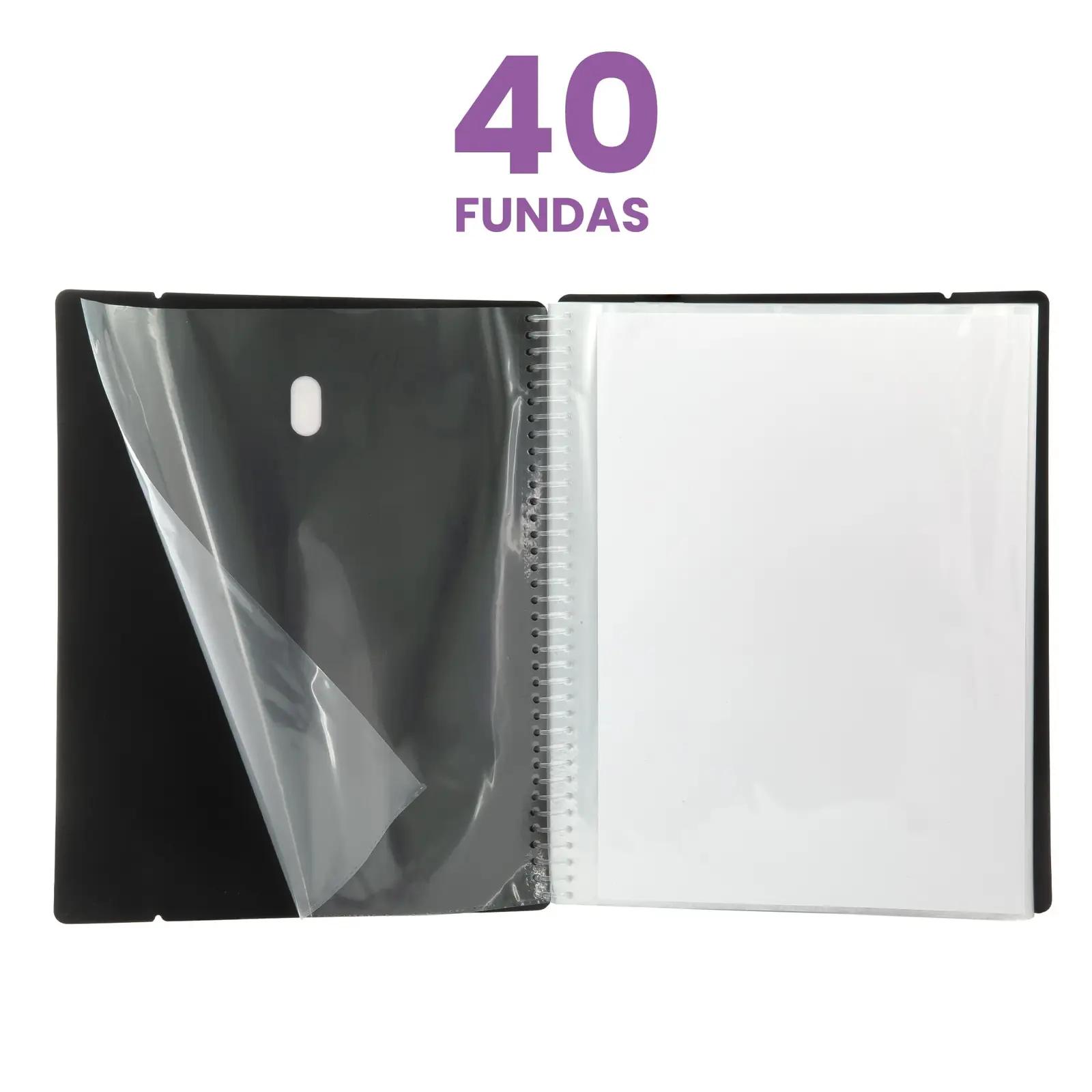 Starplast vastupidav A4 spiralmappe 40 taskuga – pink kingitus – detailne vaade