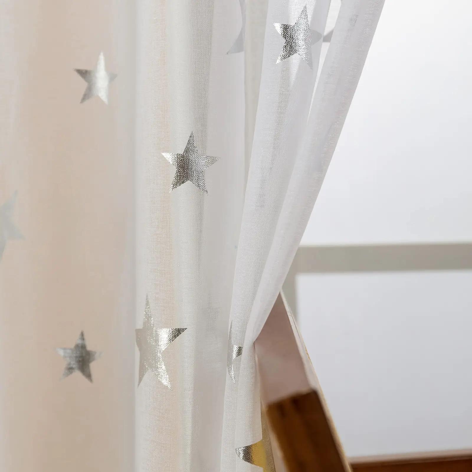 GIRASOLE HOME valged voile-kardinad tähtmustriga – pilt 6