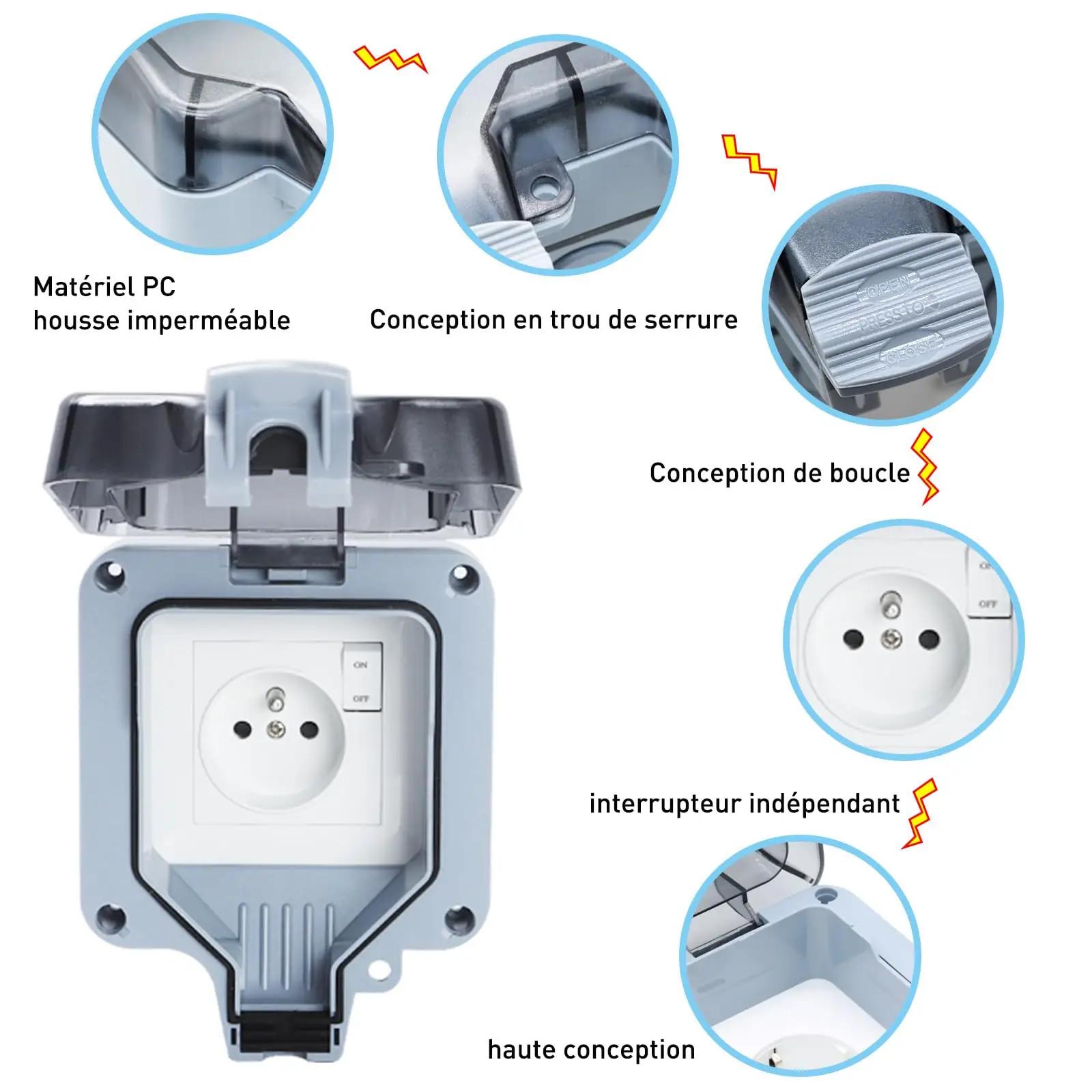 JOYELEC veekindel aiasisend IP66 kahepesaline pistikukarp – pilt 7