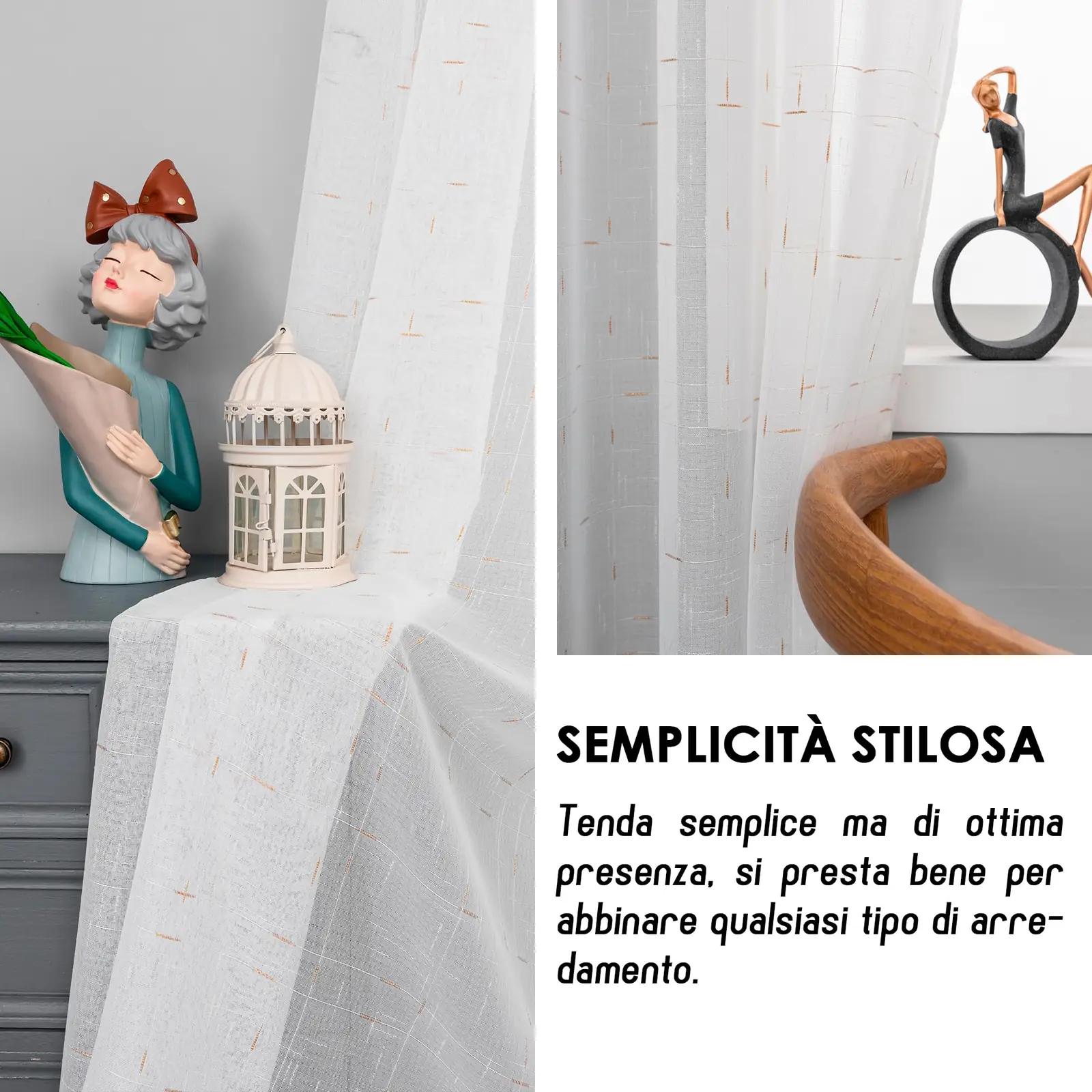 GIRASOLE HOME kuldse tikandiga poolläbipaistev kardin 70×150 – lisavaade