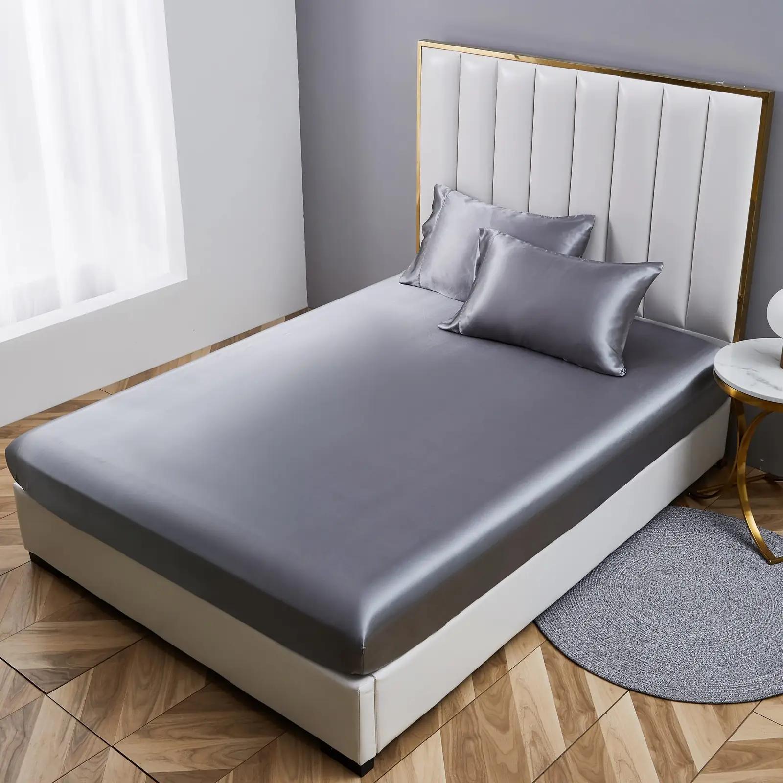 YASMENG satiinist voodilinad 200×200 cm – sile ja hingav – detailne vaade