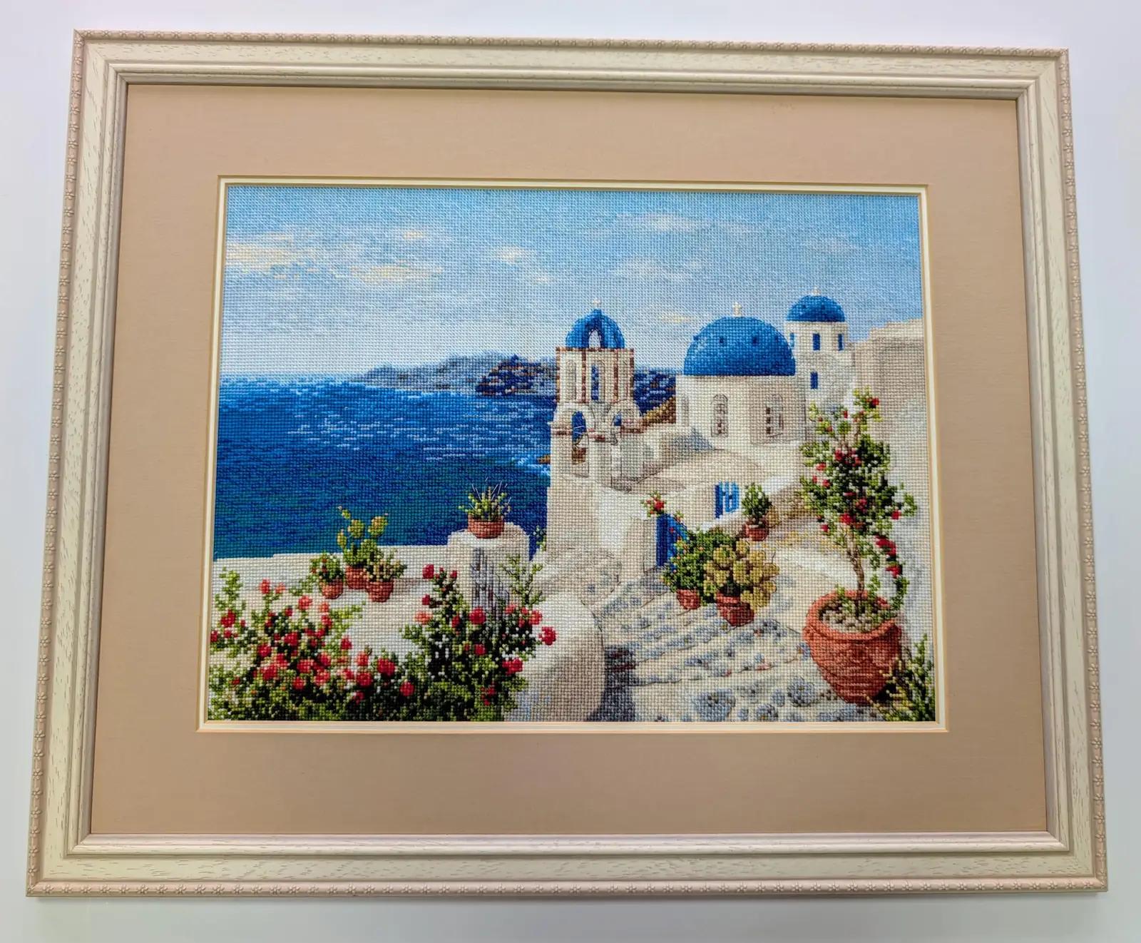 Riolis ristpiste komplekt Santorini – puuvillane tööpakett – pilt 9