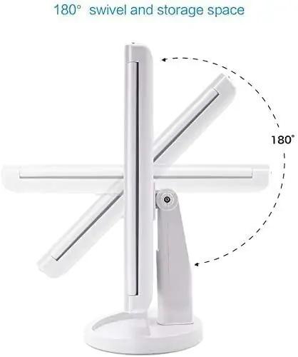 Flymiro LED-kosmeetikapeegel valge — volditav, USB-laetav – kasutusnäide