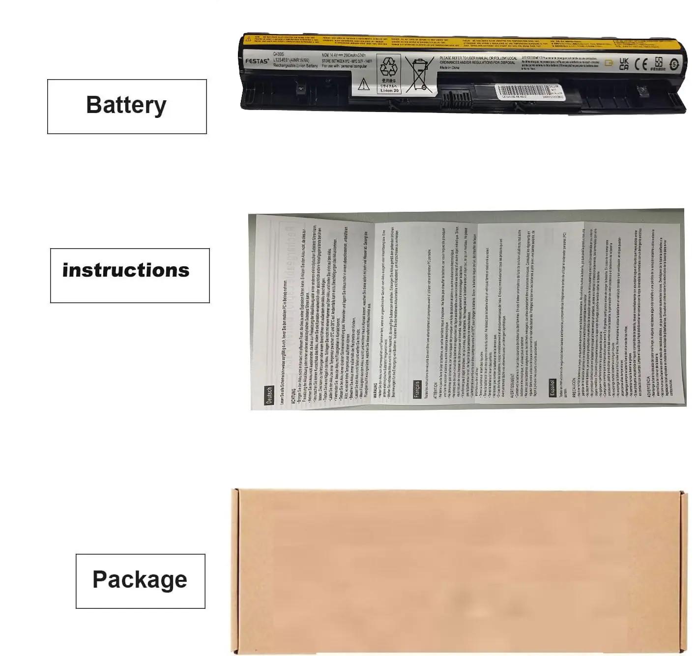 FESTAS vastupidav sülearvutiaku 14,4V 2600mAh sobib Lenovo – pilt 9