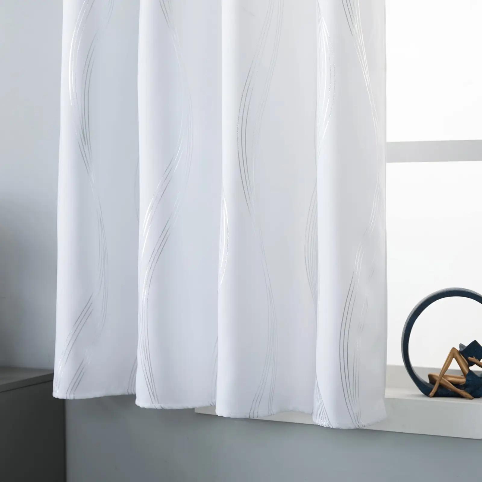 GIRASOLE HOME helge isoleeriv kardin – hõbedased lained, 2 tk – lisavaade