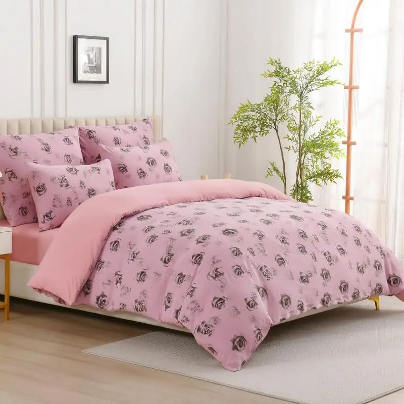 Gezu pehme mikrofliisist voodipesu 220×240 cm roos – detailne vaade