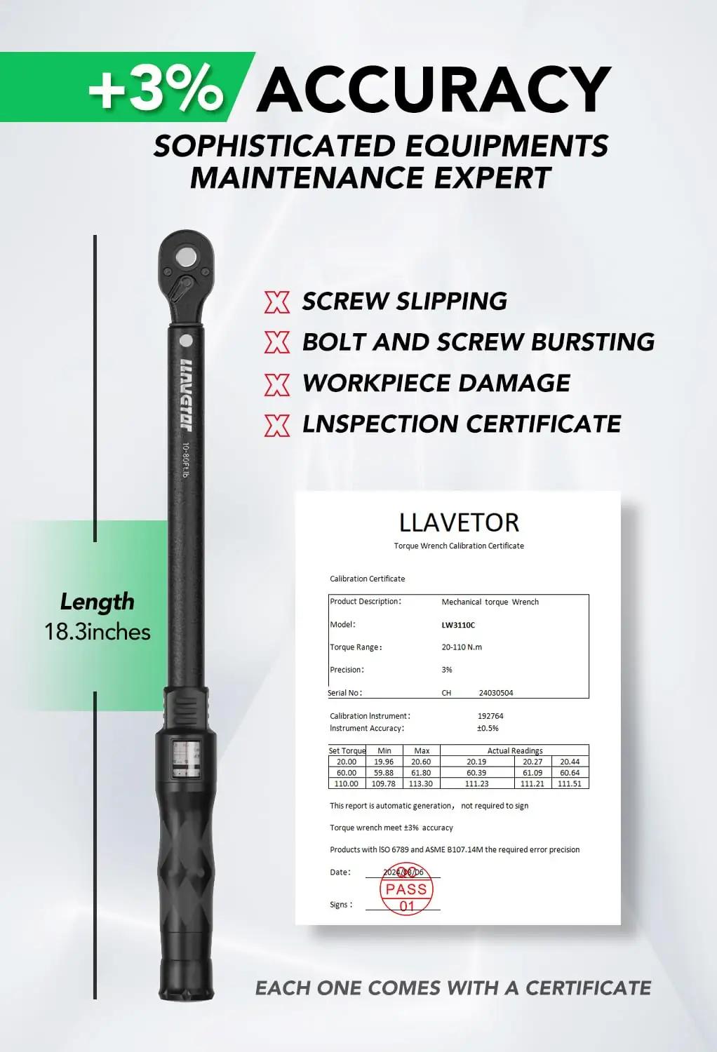 LLAVETOR vastupidav väänetang 3/8″ – täpne 20–110 Nm – pilt 6