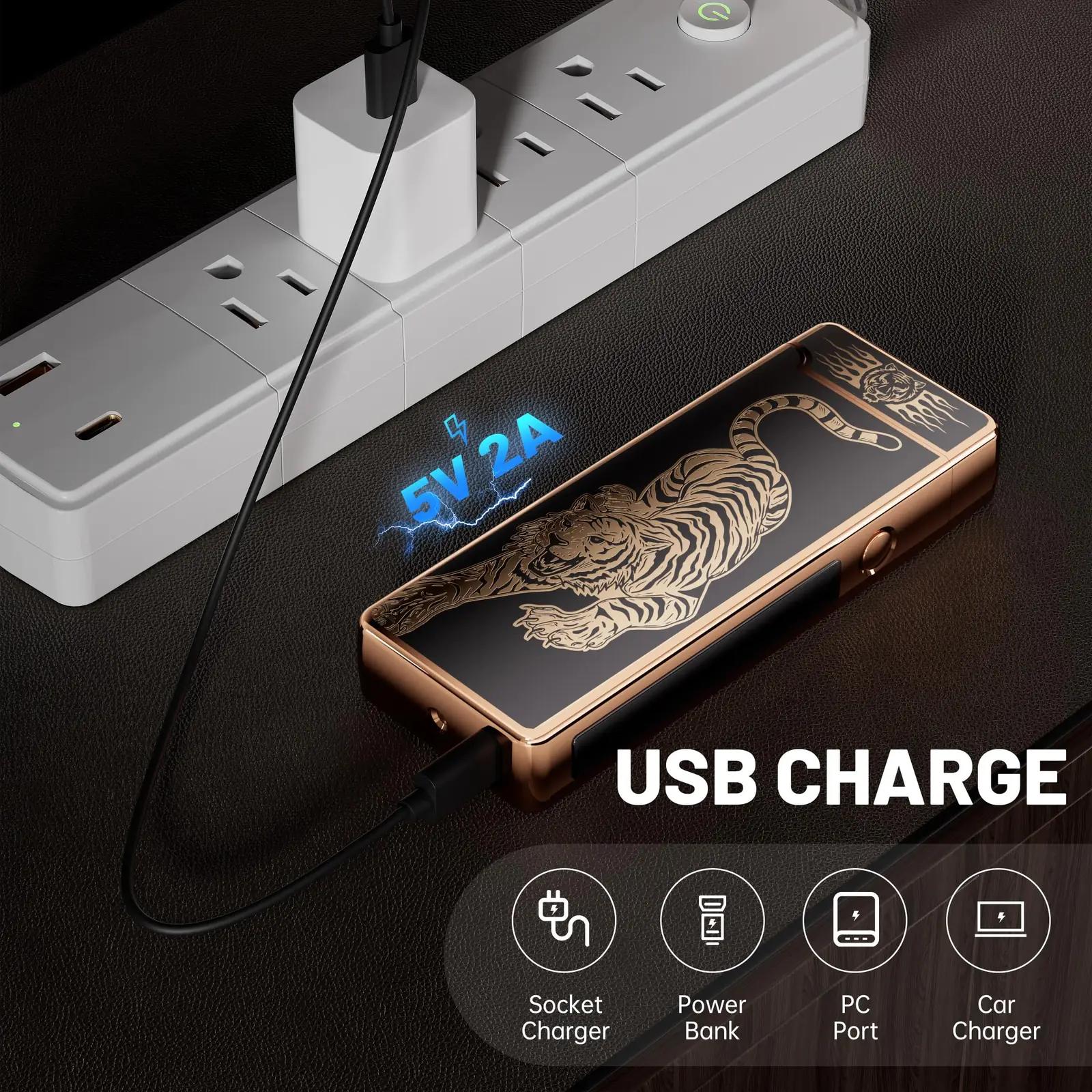 dachance alumiiniumist USB-taaslaetav tulesüütaja — tuulekindel – pilt 6