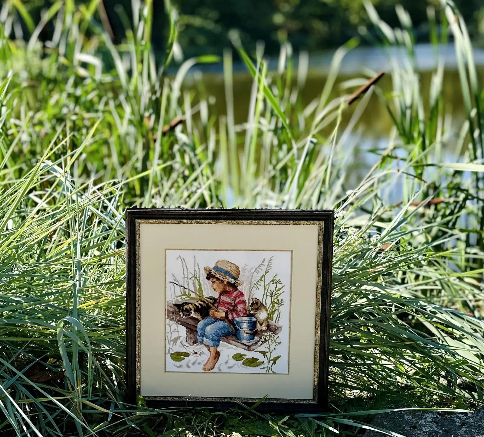 Riolis ristpistekomplekt Let’s Go Fishing – villane keskmine pilt – pilt 8