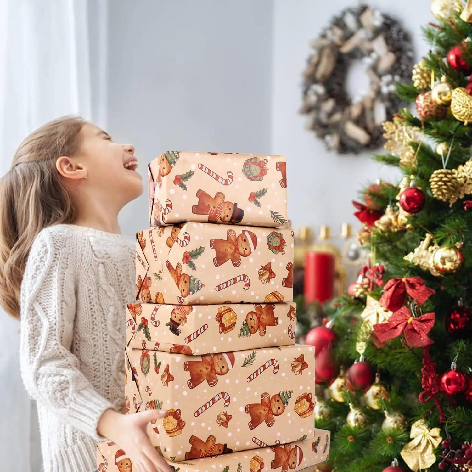 SULOLI dekoratiivne kinkepaber rulli – piparkoogimees 43×10m – pilt 7