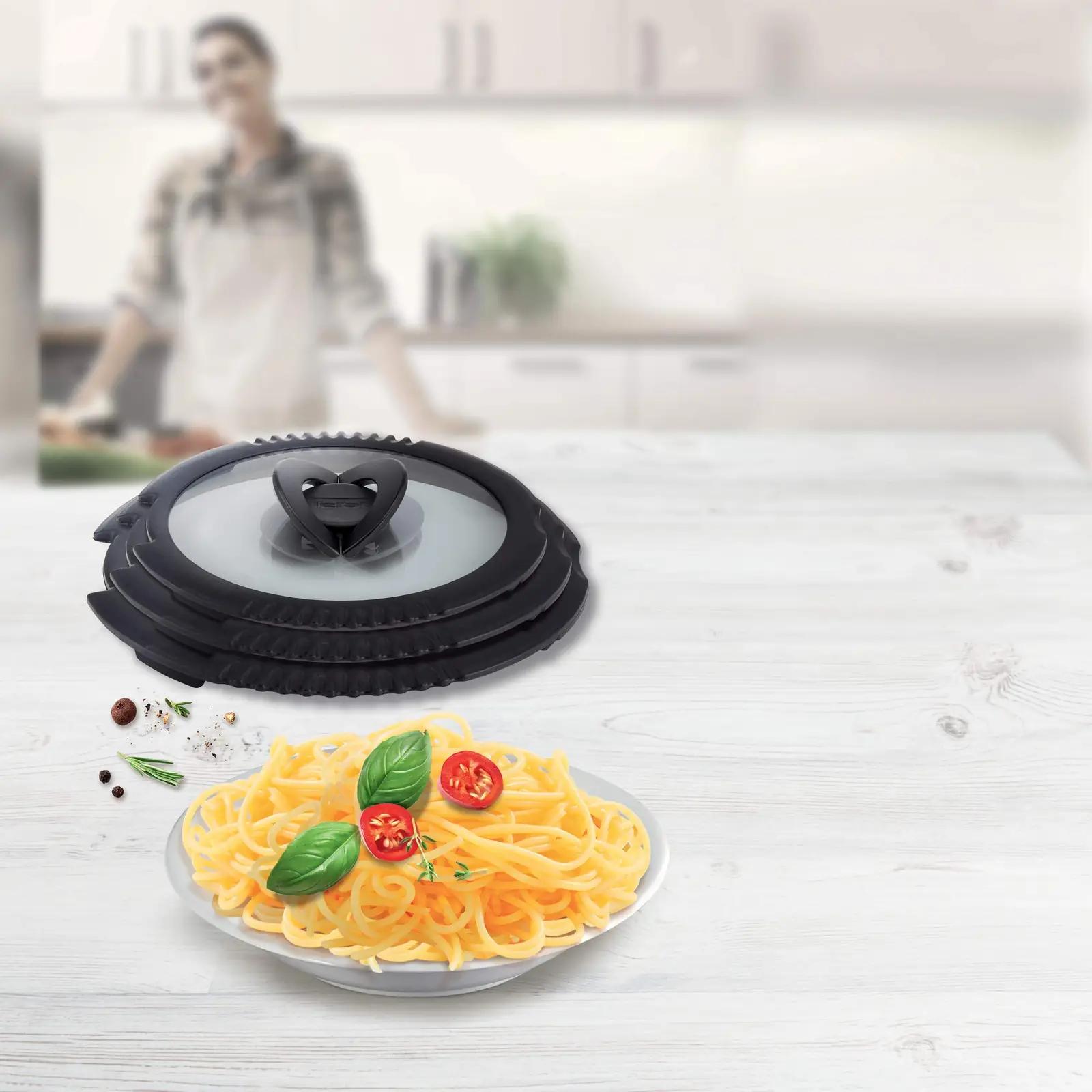 Tefal klaasist kaas silikoonist servaga – 18 cm mitmekülgne – pilt 6