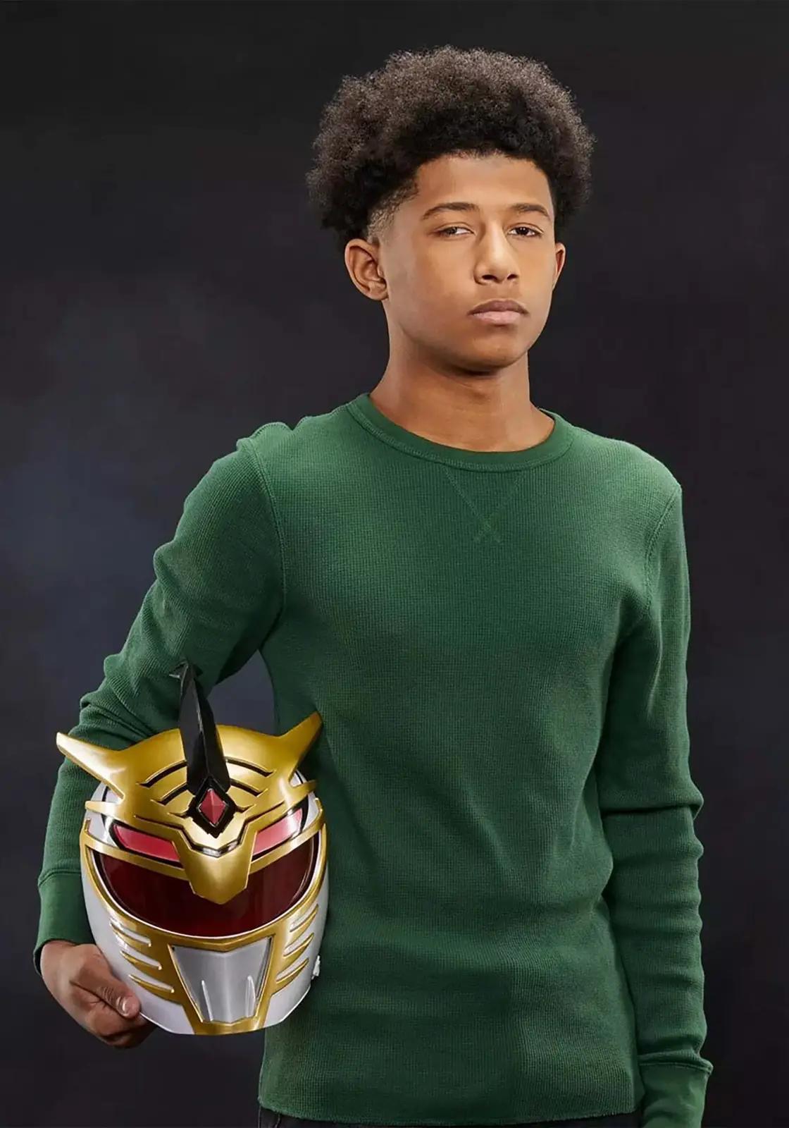 Power Rangers kuldne PVC elektriline Lord Drakkon helm – pilt 6