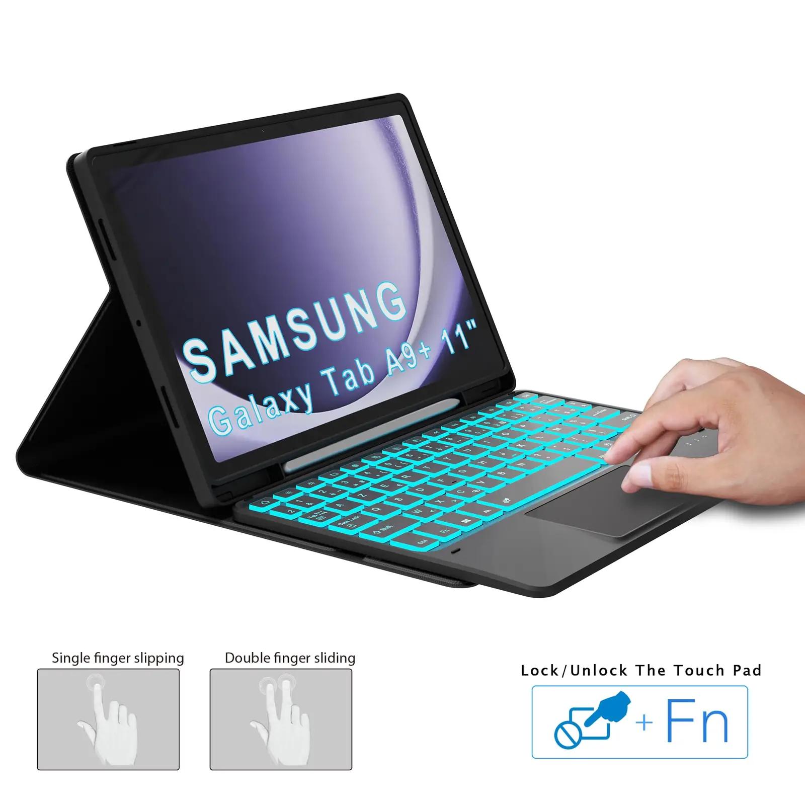 VANKEYPAD klahvikate Galaxy Tab A11+ 11″ – taustvalgusega kaitse – pakend ja tarvikud