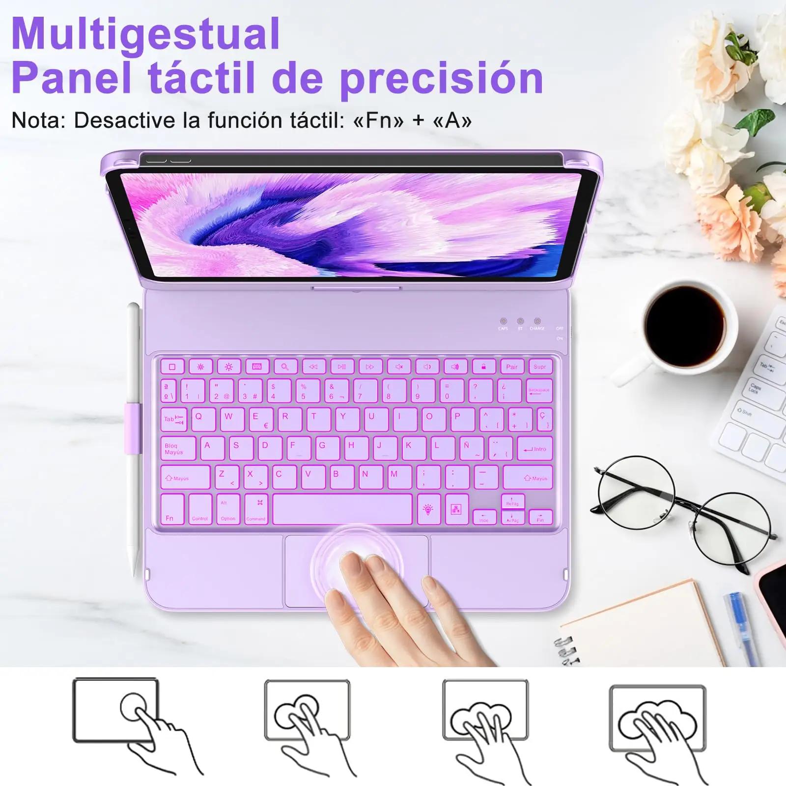 aMZCaSE kaitsev ümbris iPad 10,9″ koos klaviatuuriga — pööratav – pilt 8