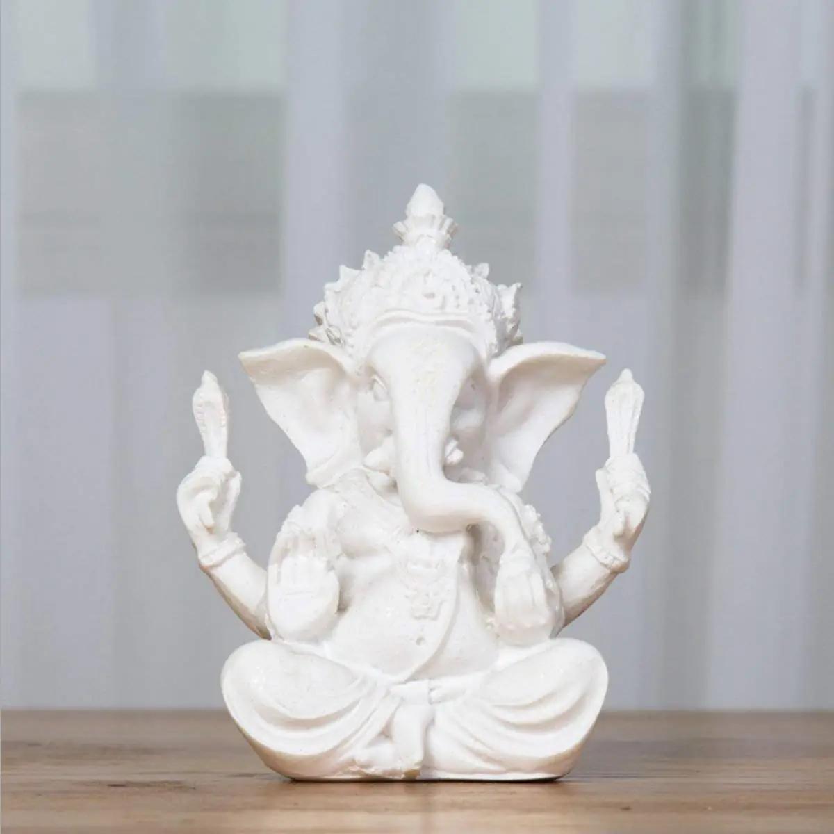 Dawa käsitsi nikerdatud valge Ganesha skulptuur kodukujunduseks – kasutusnäide