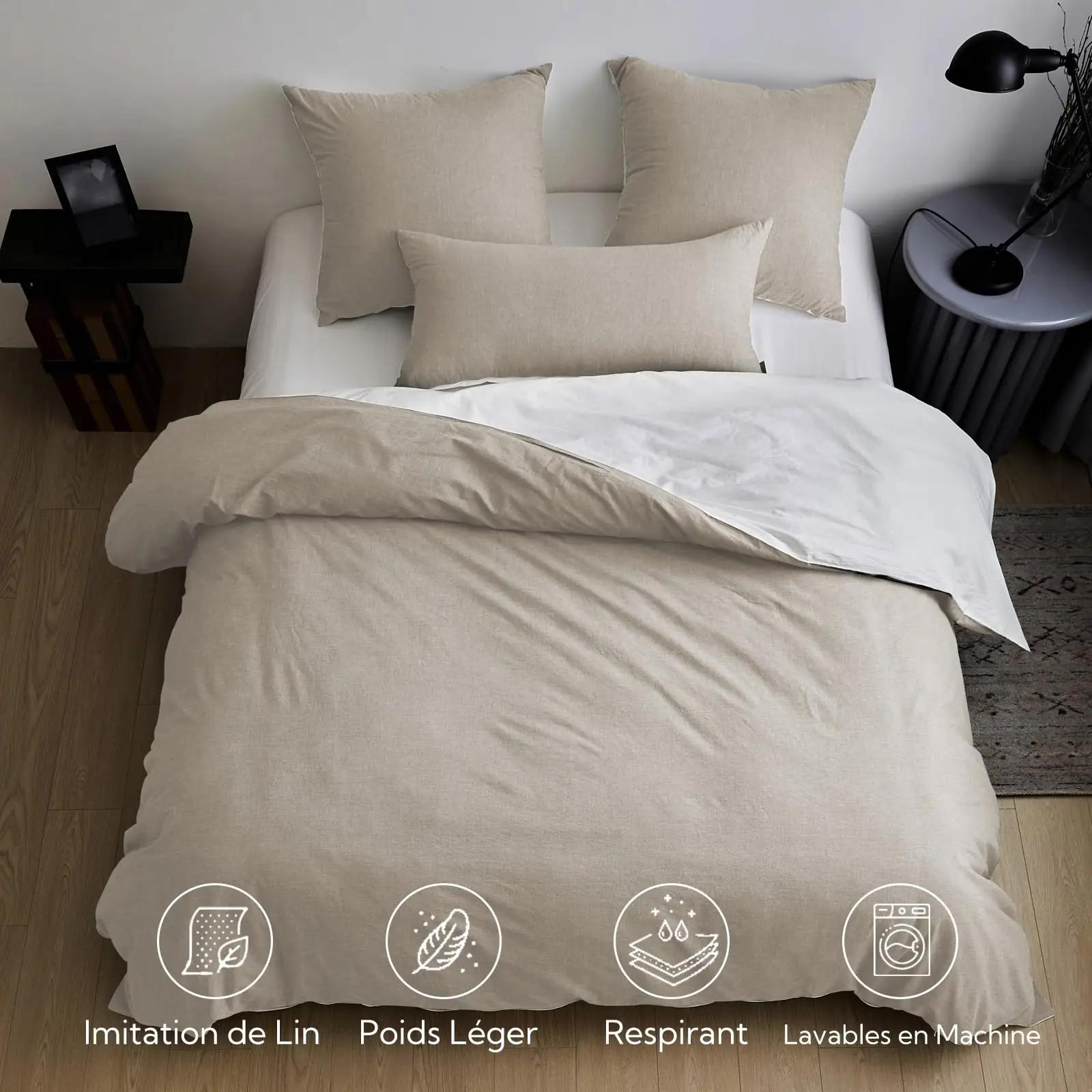 MILDLY pehme puuvillane voodipesu 220×240 cm apricot – pilt 6