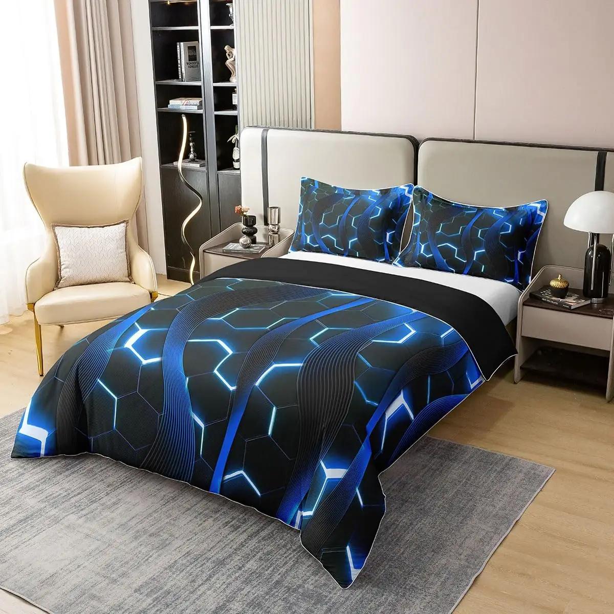 Homewish puuvillane voodipesu 240×260 cm – modernne geomeetria – pakend ja tarvikud