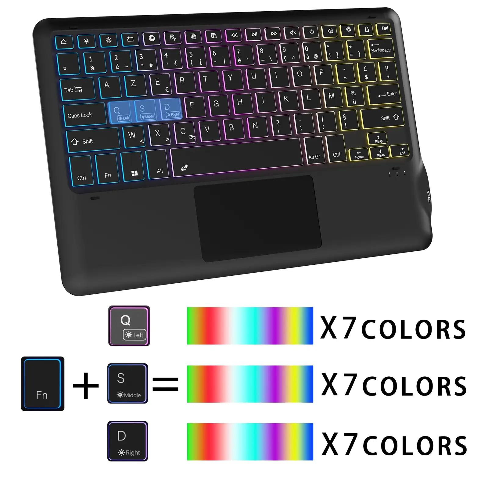 VANKEYPAD nahkne klahvikate Tab S10+ 12,4″ – valgustusega – pakend ja tarvikud
