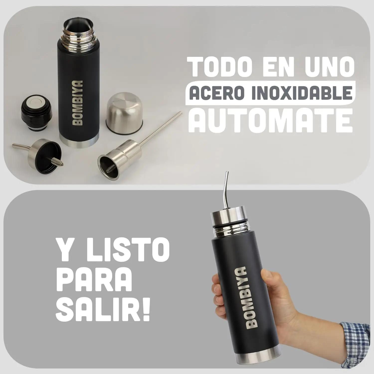 Bombiya roostevabast materjalist termos — mate 500 ml, must – detailne vaade