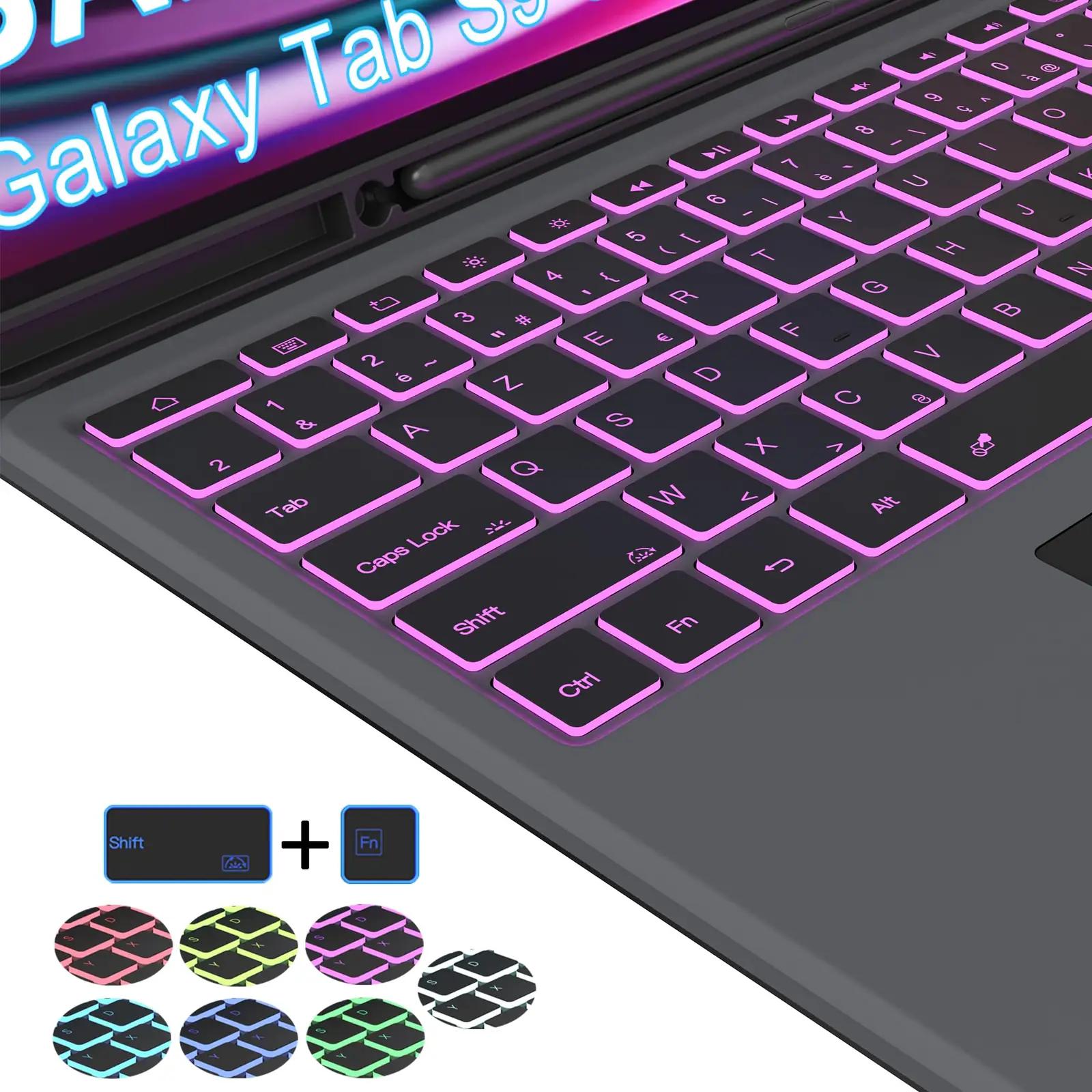 VANKEYPAD kaitsev klaviatuurikaan Samsung Tab Ultra – heletaust – kasutusnäide