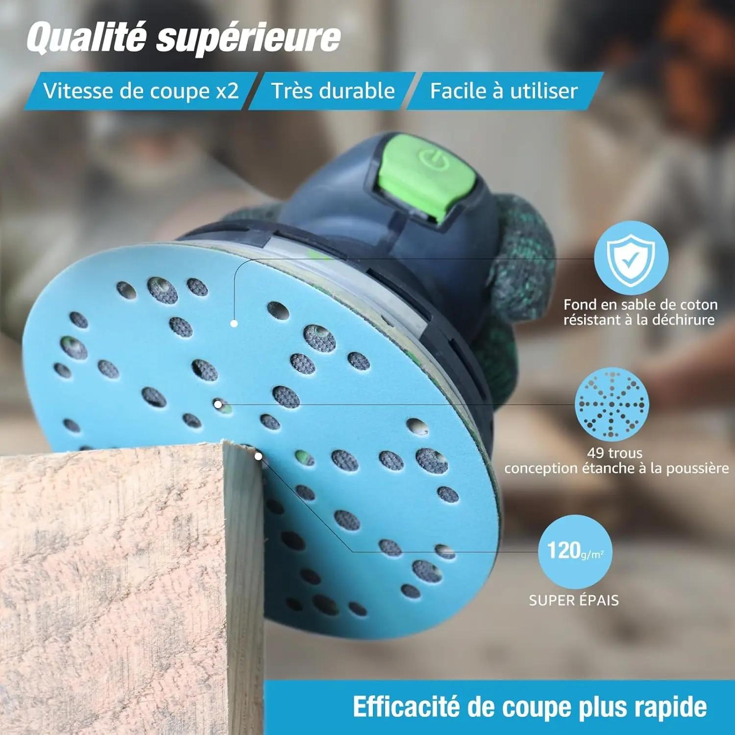FASTPLUS keramik-liivapaber 150 mm (48 tk) tööstuslik – detailne vaade