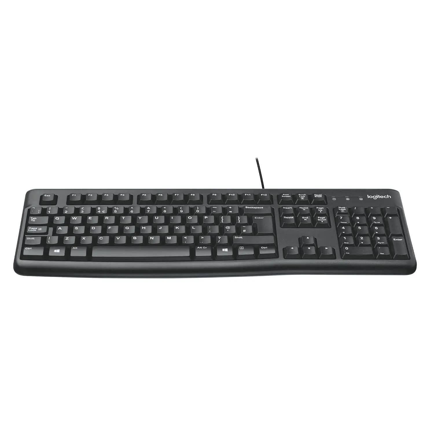 Logitech mugav ja vastupidav klaviatuur — must plast