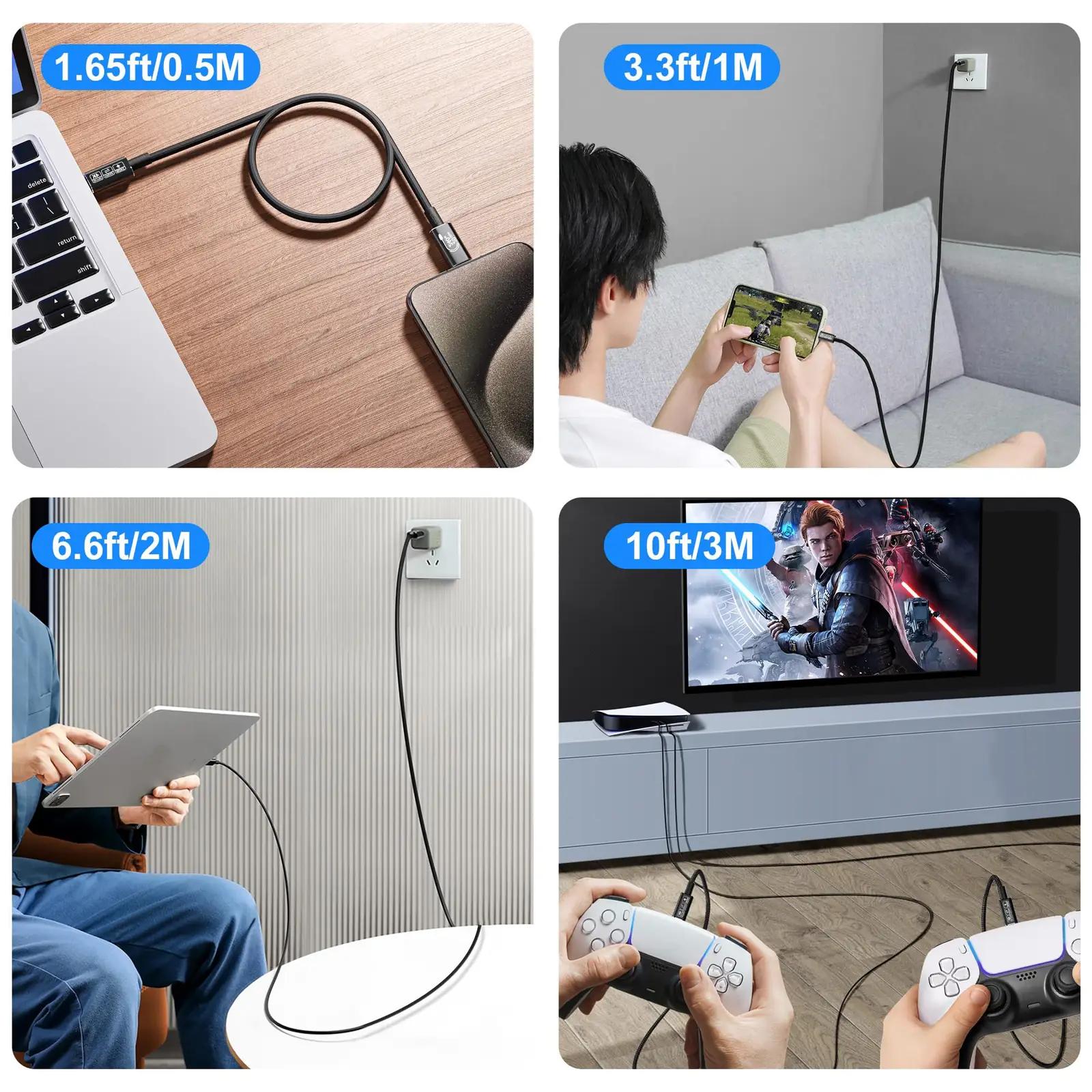 HOTUTUKI vastupidav USB-C kaabel 5m — kiire andmeedastus – pilt 7