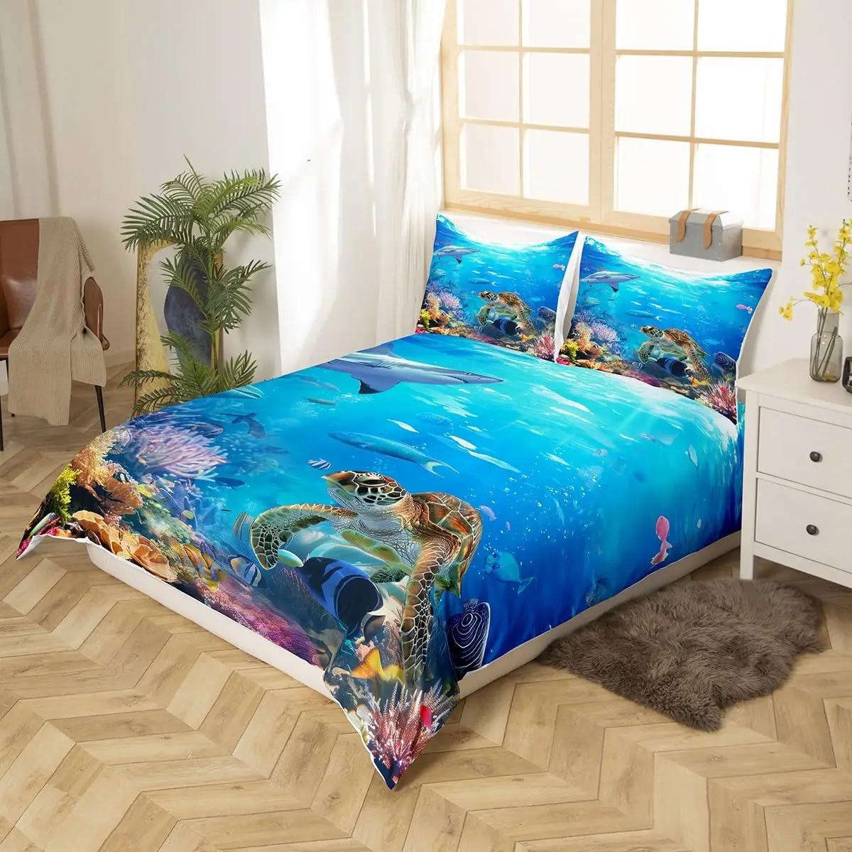 Homewish värvikas mereloomade voodipesu 140×200 cm – pakend ja tarvikud