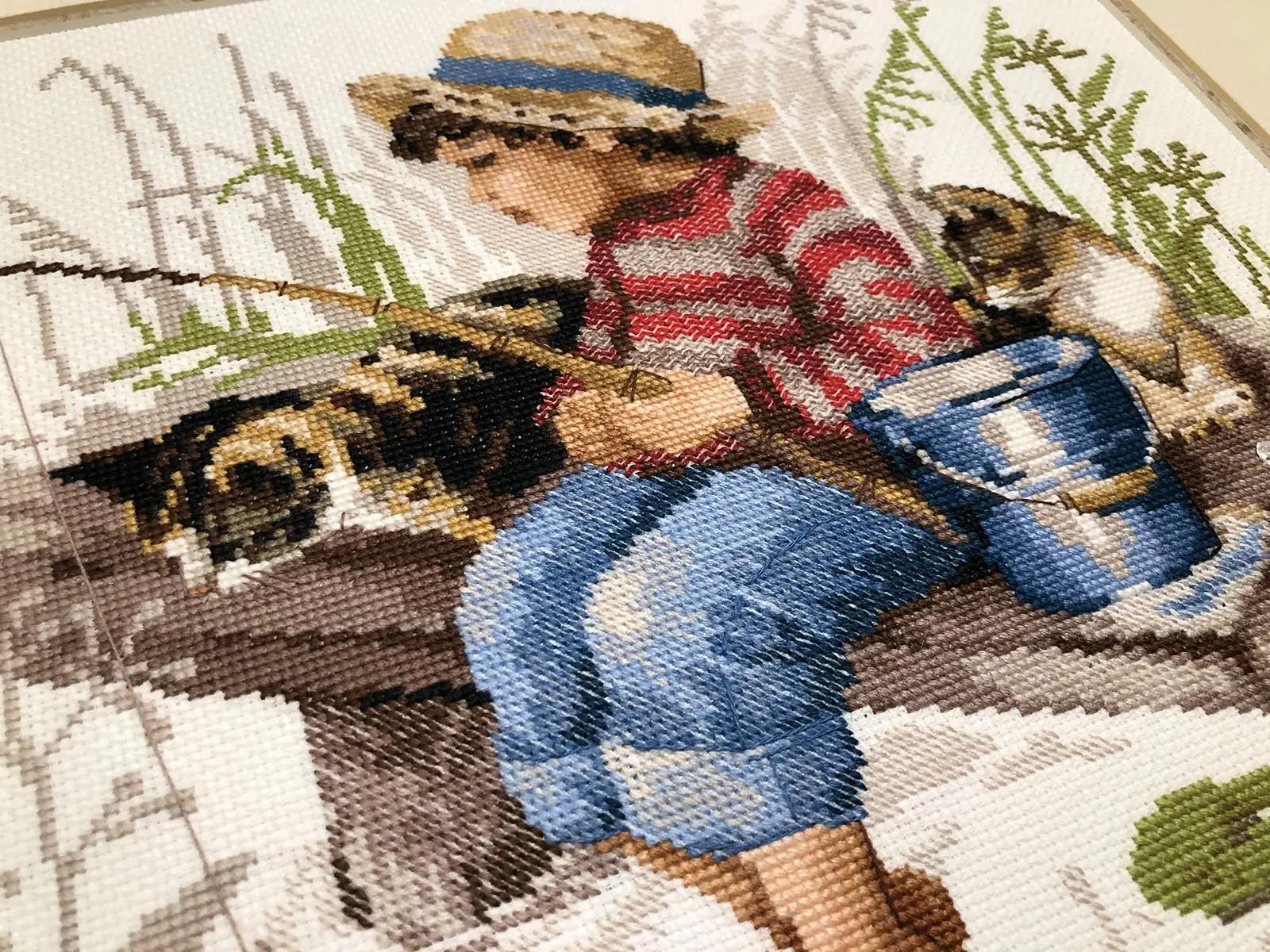 Riolis ristpistekomplekt Let’s Go Fishing – villane keskmine pilt – lisavaade