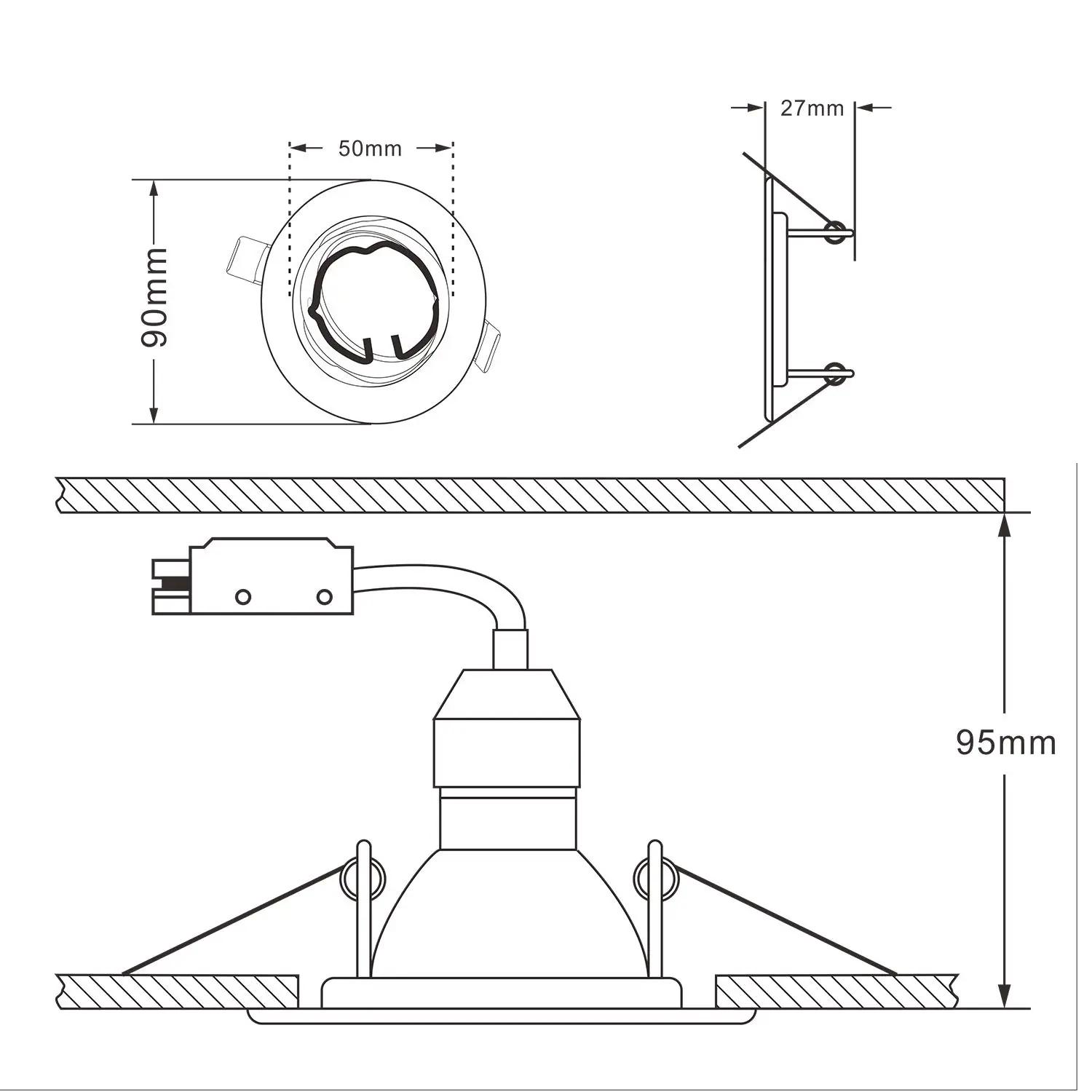 Allesgute valge GU10 metall-raamistik 10‑osaline komplekt – pilt 6