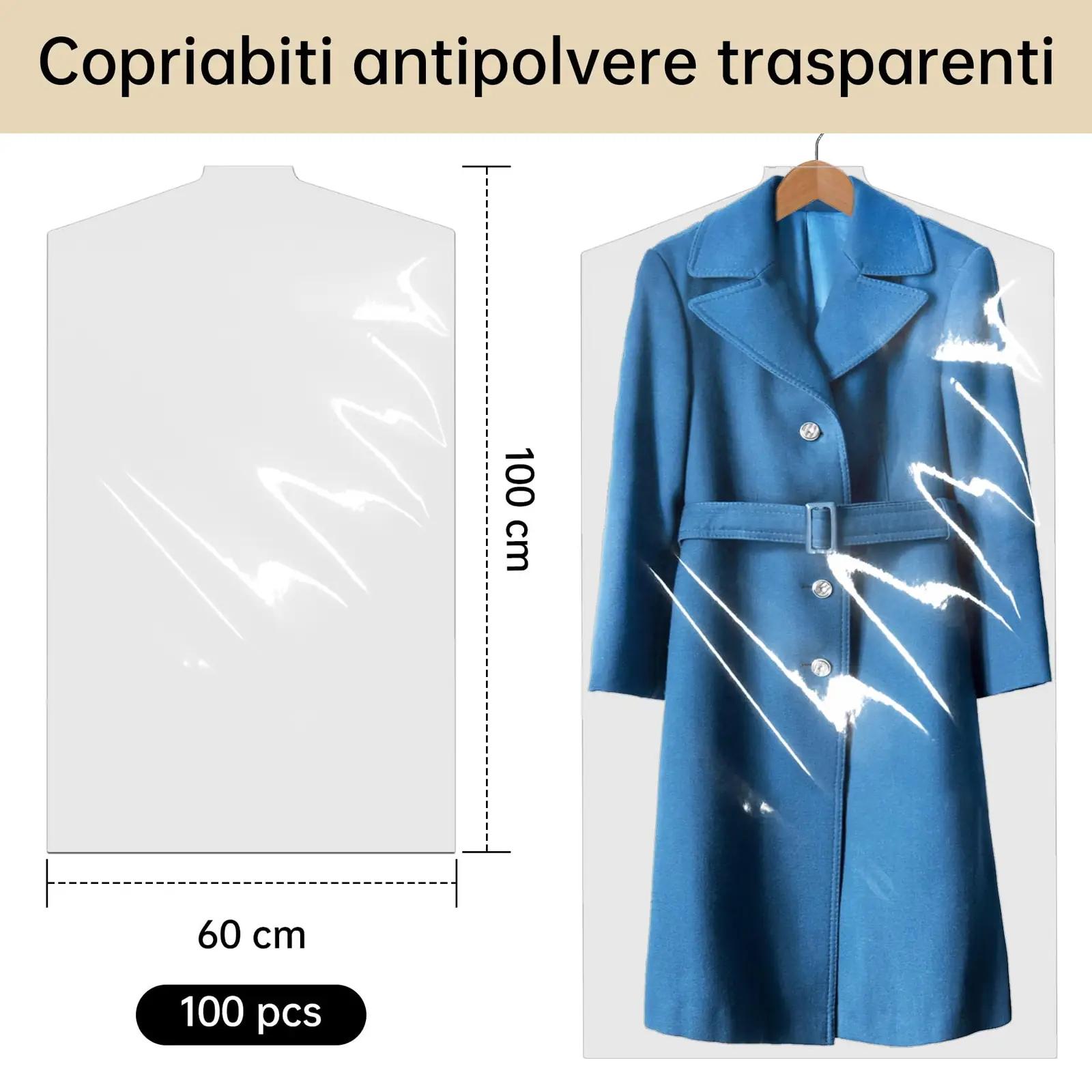 Brelet läbipaistvad ühekordsed riidekotid 60×100 cm – detailne vaade