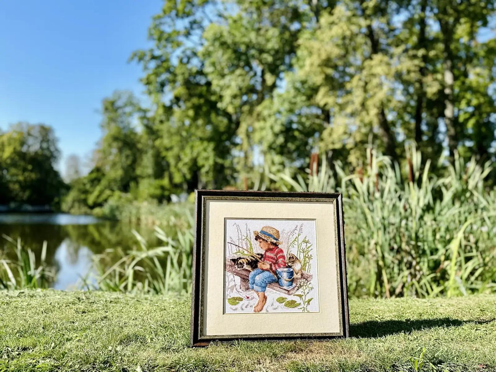 Riolis ristpistekomplekt Let’s Go Fishing – villane keskmine pilt – pilt 9