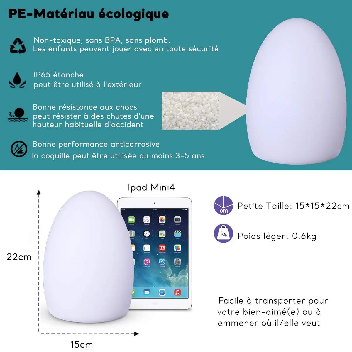 Mr.Go LED-õhustiku lamp 24 cm sinine – laetav dekoratsioon – pilt 6