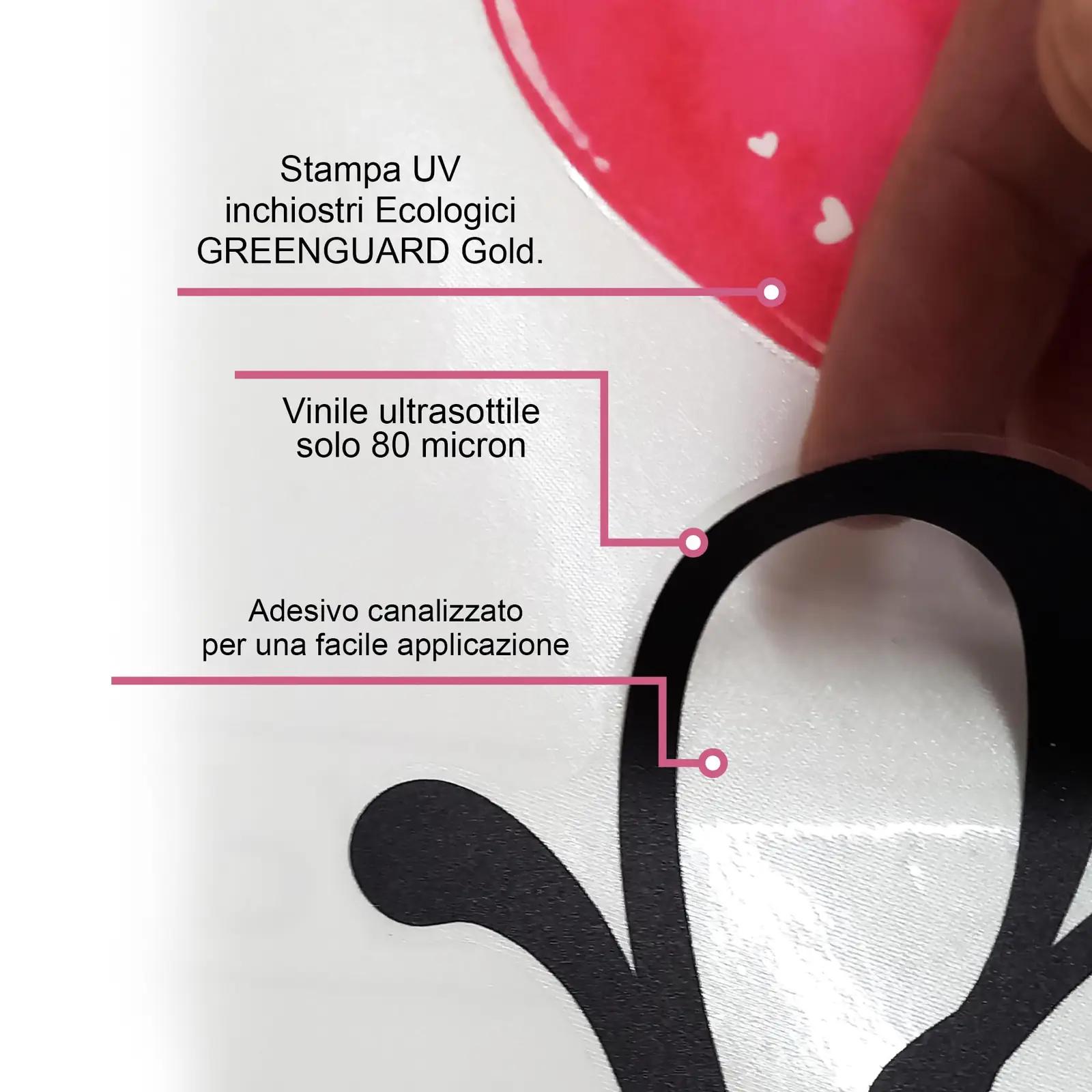 StickerDesign vinüülseina kleebis – romantiline tekstiga disain – lisavaade