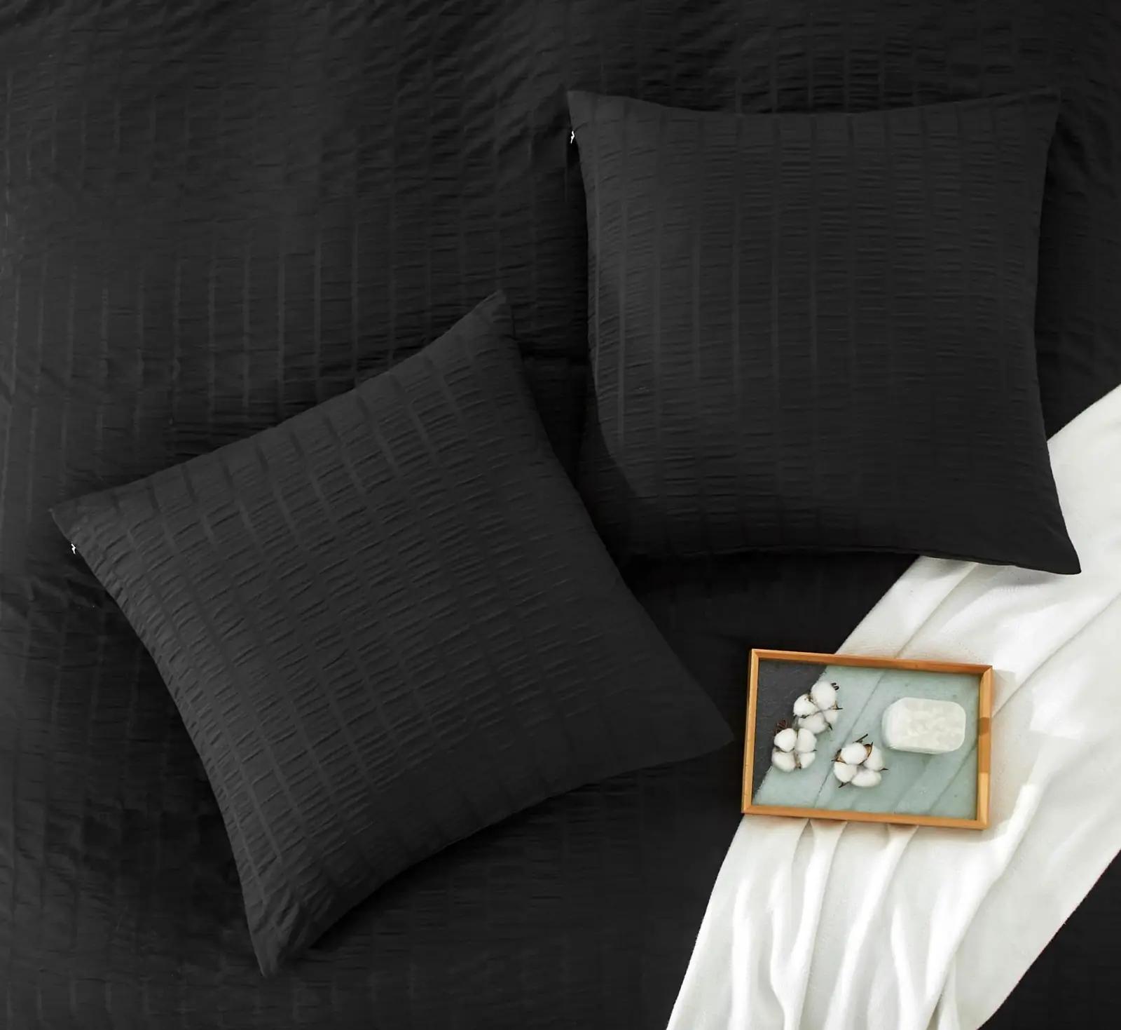 YASMENG pehme mikrofibervoodipesu 240×260 cm musti triibe – pilt 7