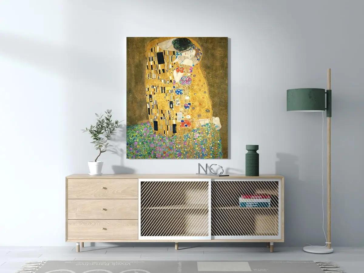 cuadrosfamosos.es klassikaline lõuendkunst — Klimti Der Kuss – lisavaade