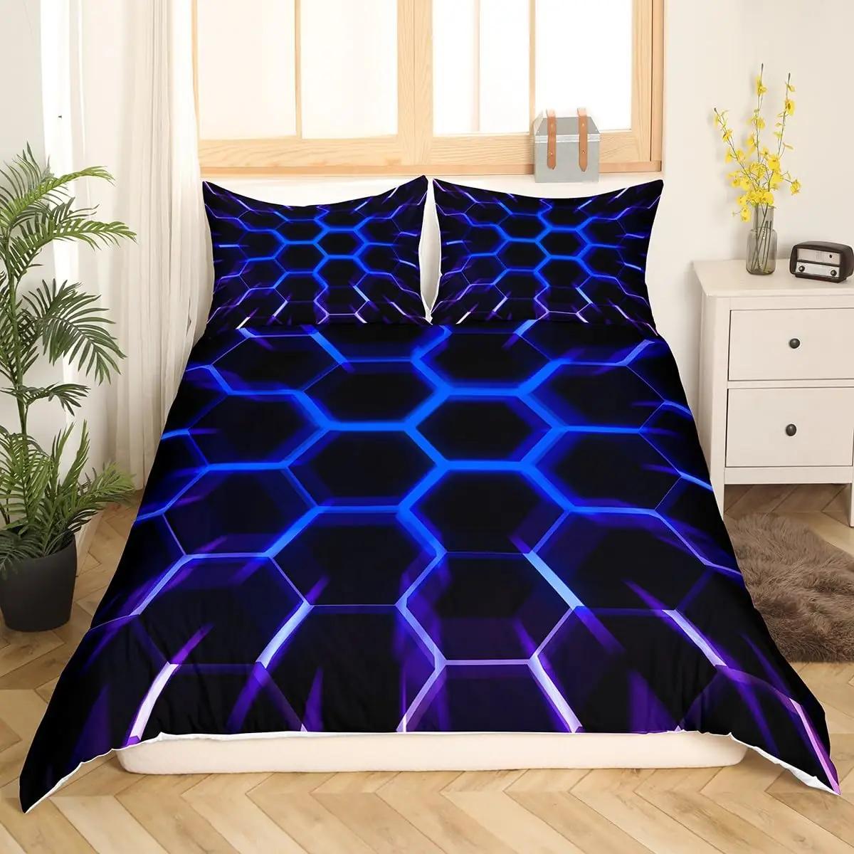 Homewish mikrofibrist voodipesu 140×200 cm geomeetria – pakend ja tarvikud