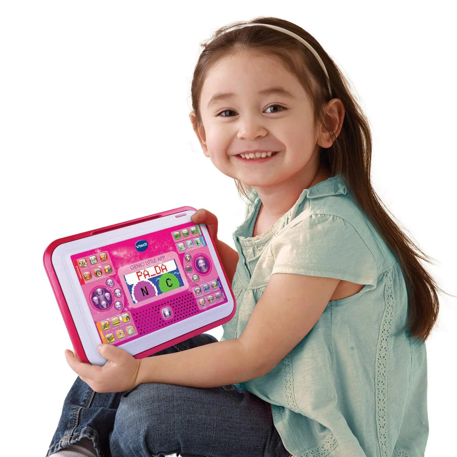 Vtech õppe-lauaarvuti ja tahvel lastele – roosa 2‑in‑1 – pakend ja tarvikud