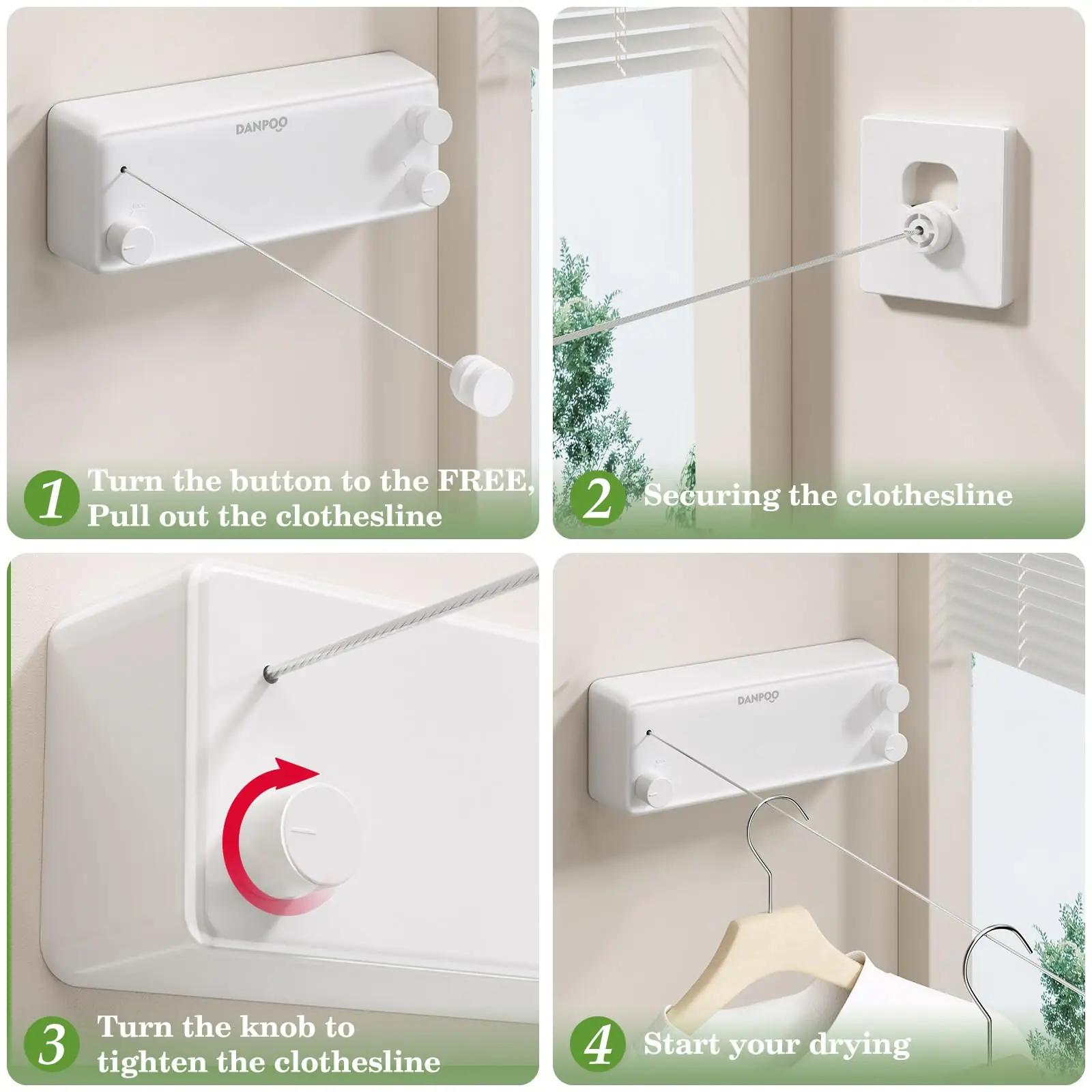 Danpoo roostevaba tõmmatav pesupesujoon 4,2 m topelt – pilt 6
