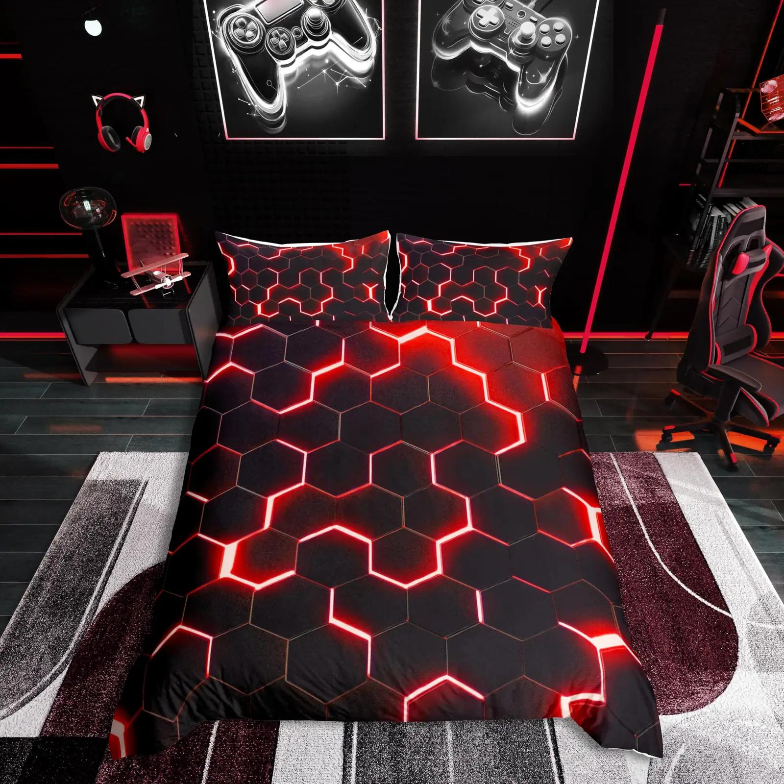 Homewish modernne lastevoodipesu 140×200 cm punane-must